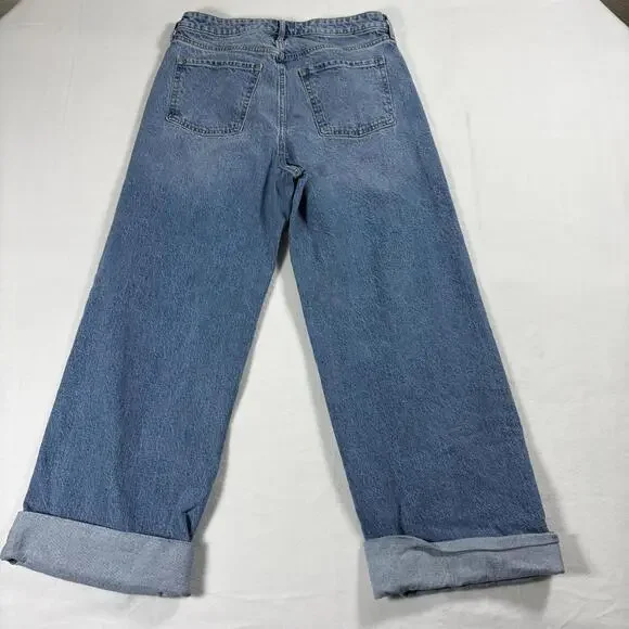 Old Navy Jeans Womens Size 10 Blue Extra High Rise Wide Leg Y2K Vintage Denim!! - Picture 7 of 7